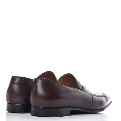 Gucci Guccissima Calfskin Mens Venetian Loafers 10.5 Brown 4 of 16