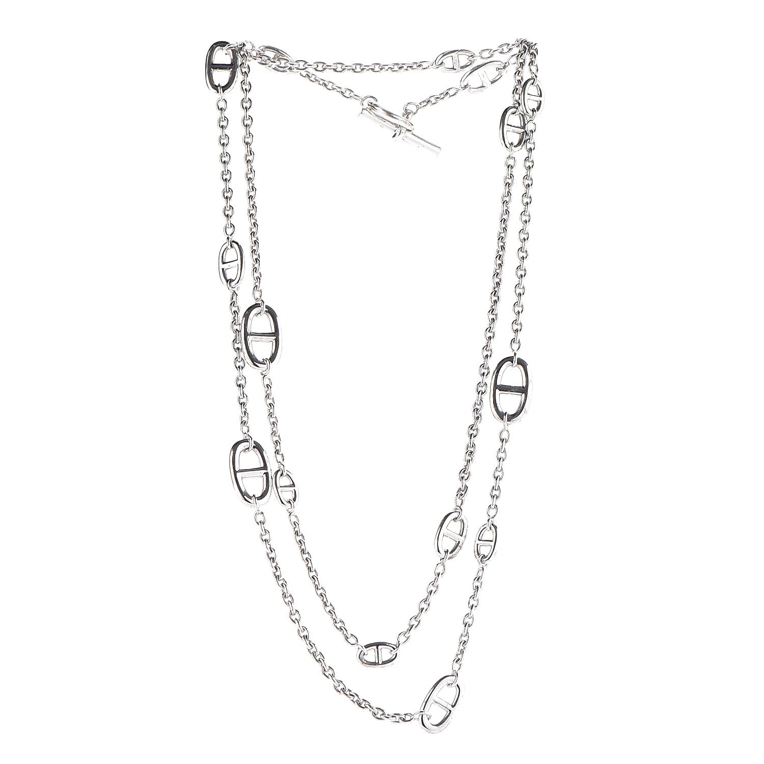 Hermes Sterling Silver Farandole Necklace 120 3 of 5