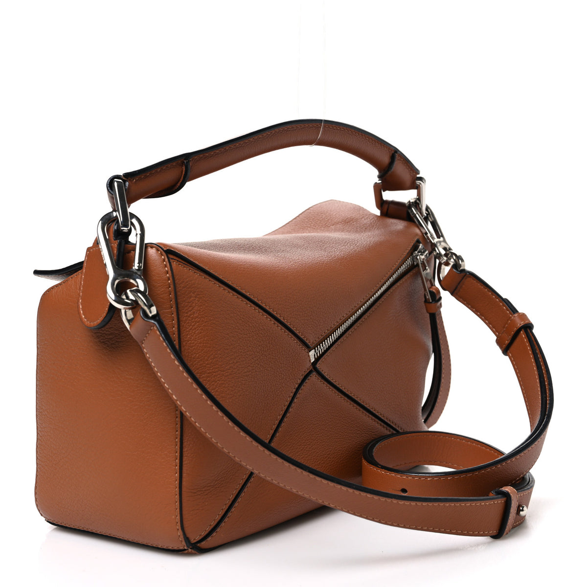 Loewe Calfskin Small Puzzle Bag Tan 3 of 11