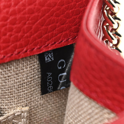 Gucci Dollar Calfskin Small Interlocking G Shoulder Bag Red 10 of 11
