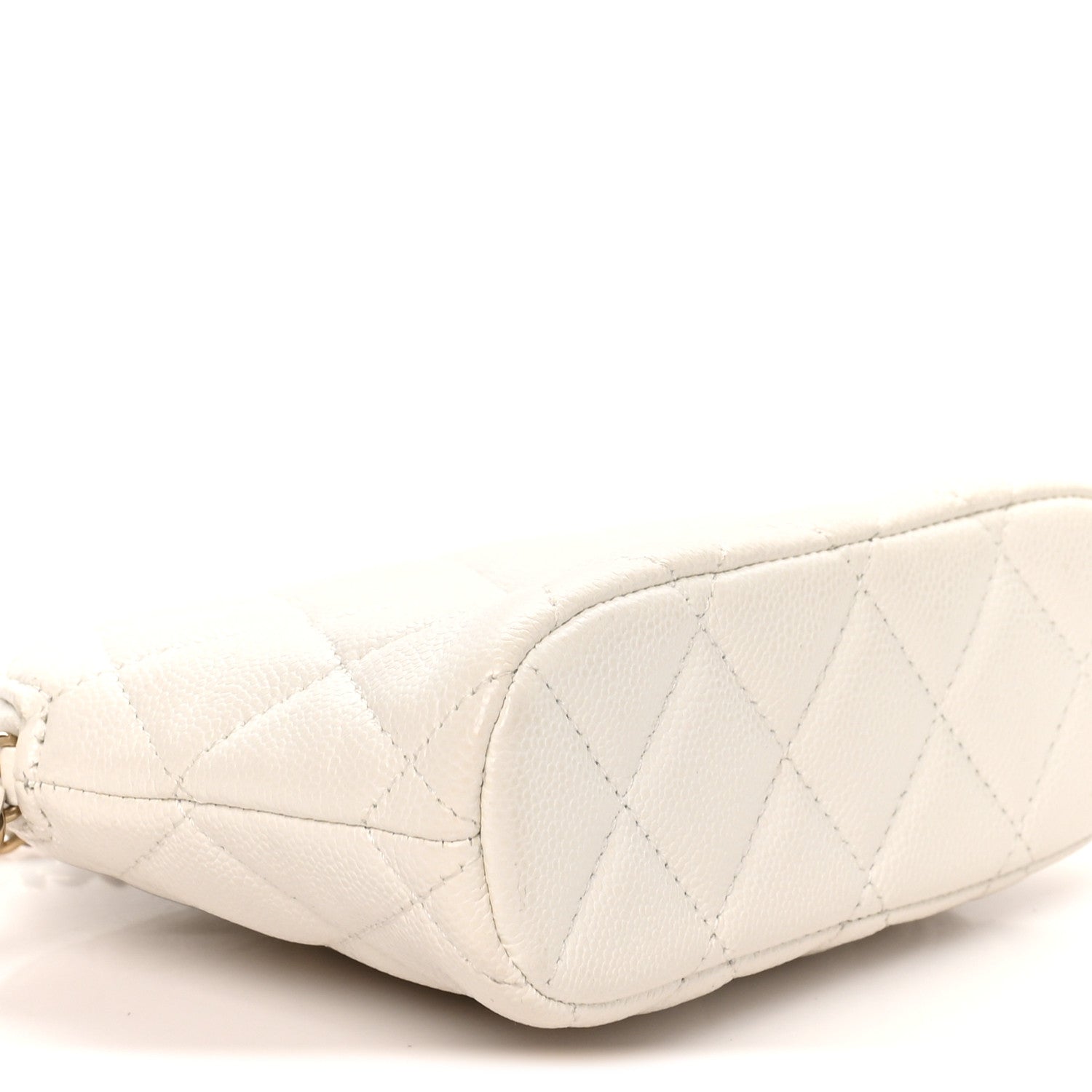 Chanel Caviar Quilted Classic Clutch with Chain White 9 of 10