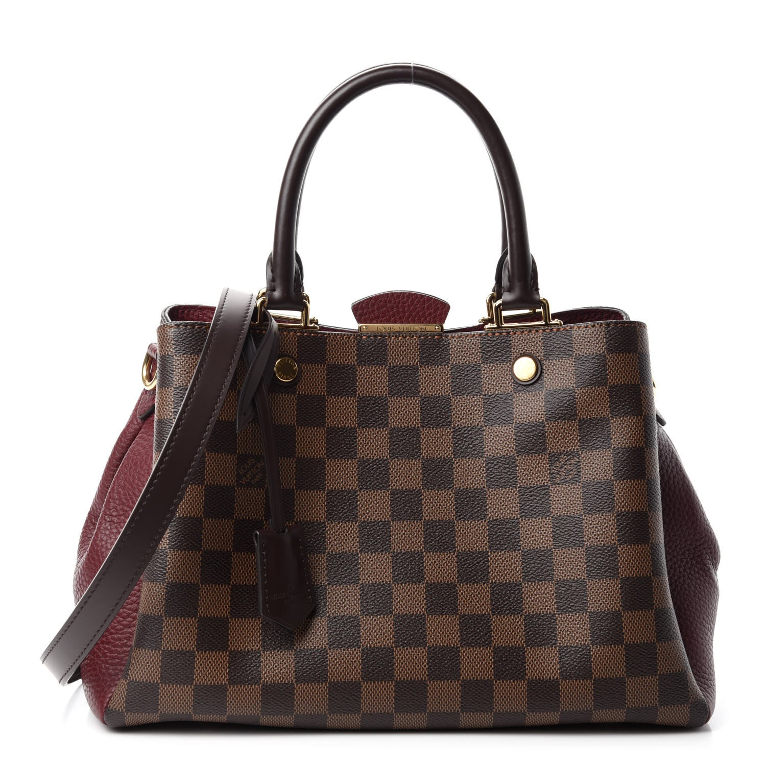 Louis Vuitton Damier Ebene Cuir Taurillon Brittany Bordeaux 1 of 10