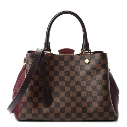 Louis Vuitton Damier Ebene Cuir Taurillon Brittany Bordeaux 1 of 10
