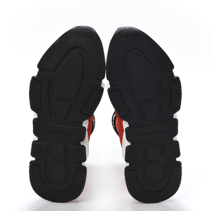 Balenciaga Neoprene Knit Mens Speed Cuffed Sneakers 39 Red Black White 10 of 12