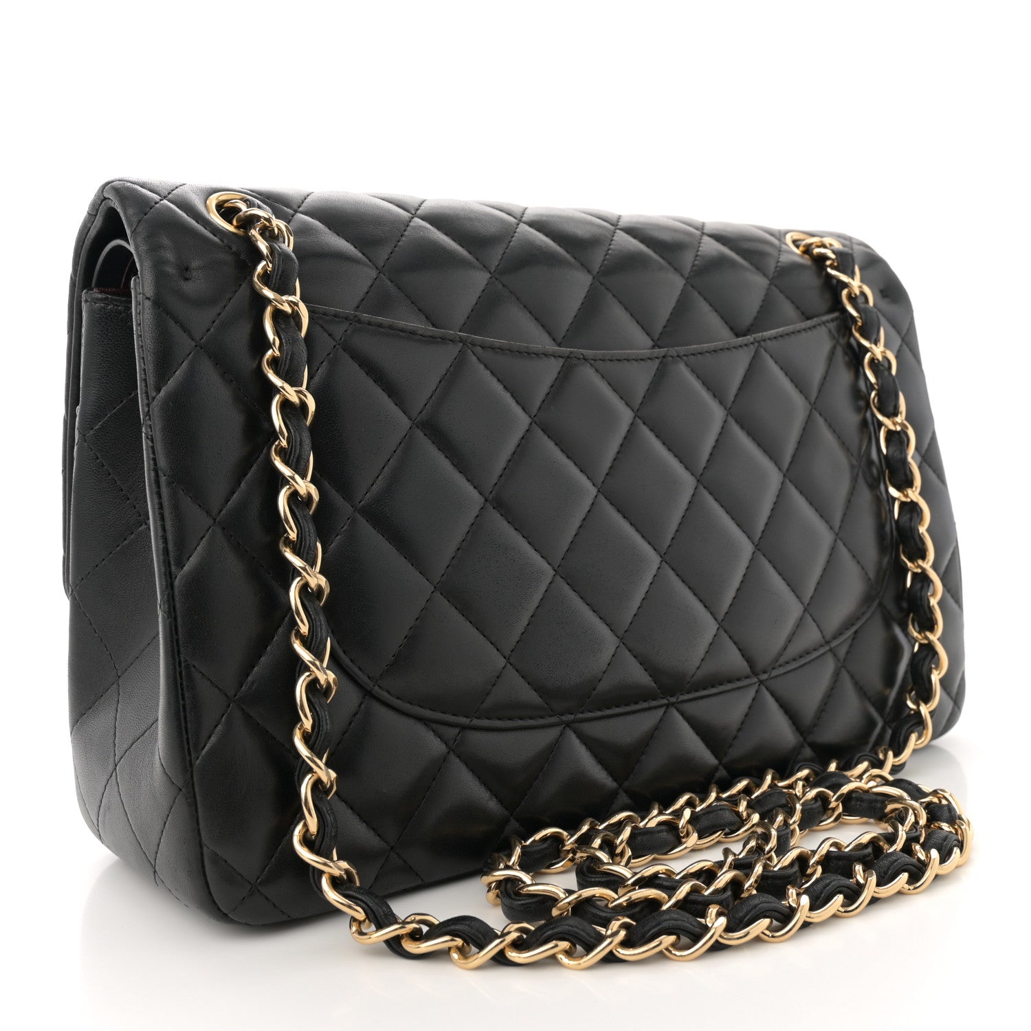 Chanel Lambskin Quilted Jumbo Double Flap Black 3 of 14