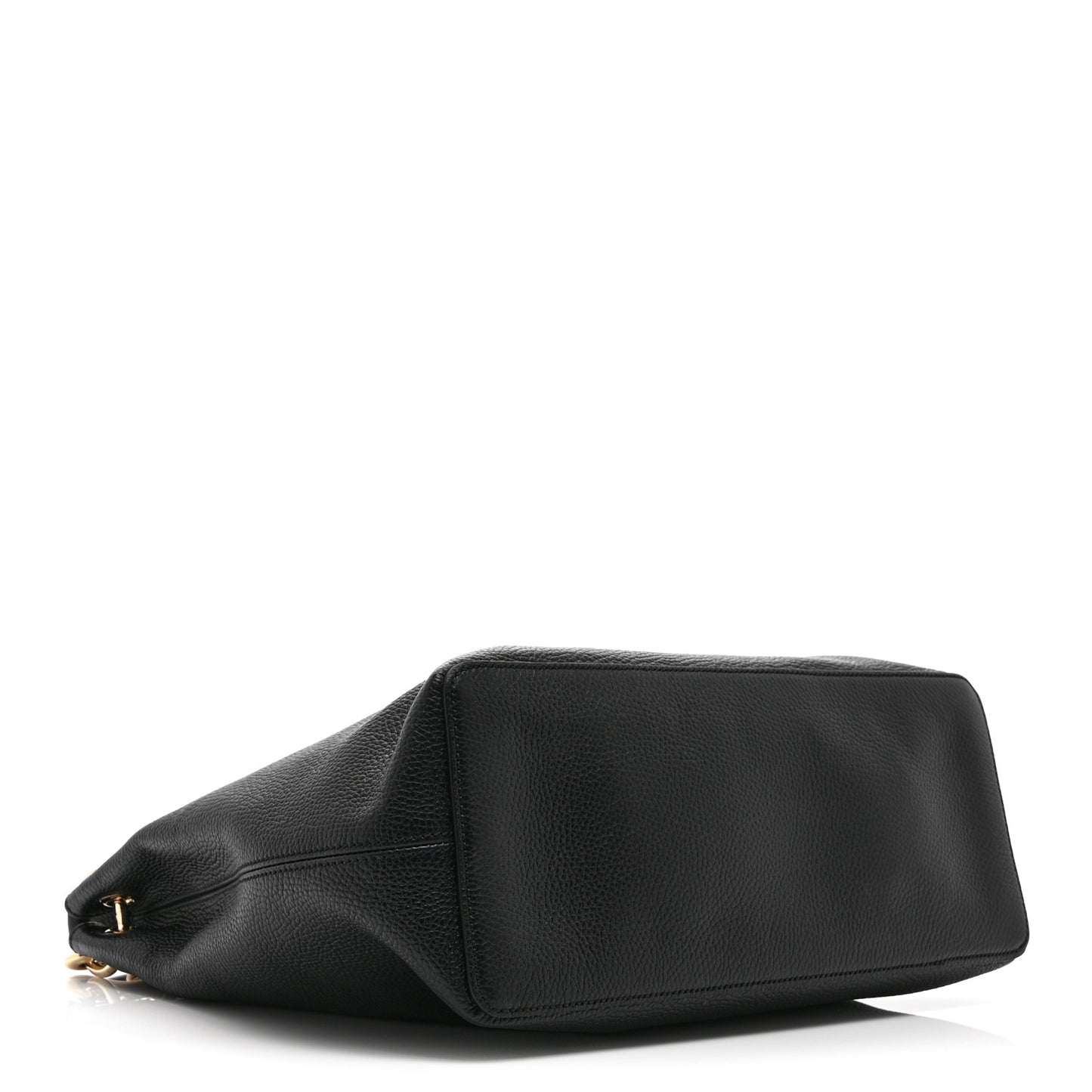 Pebbled Calfskin Large Soho Hobo Black