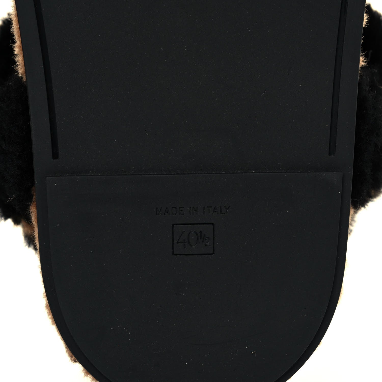 Fendi Shearling FF Fendi Feel Sandals 40.5 Tobacco Black 7 of 9