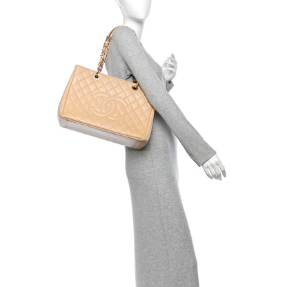 Chanel Caviar Quilted Grand Shopping Tote GST Beige 2 of 13