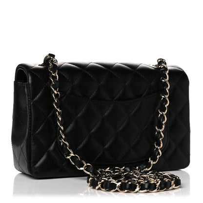 Chanel Lambskin Quilted Mini Rectangular Flap Black 3 of 10