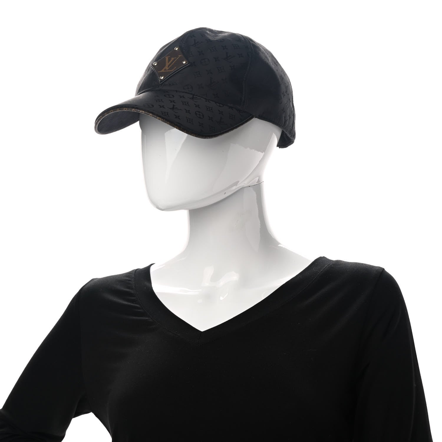 Louis Vuitton Silk Monogram Cap L Black 2 of 9