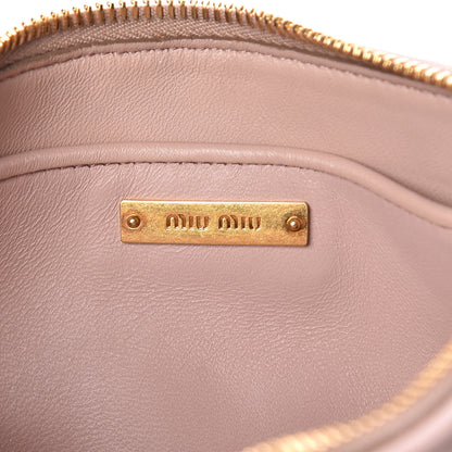 Miu Miu Nappa Matelasse Wristlet Cammeo 6 of 8