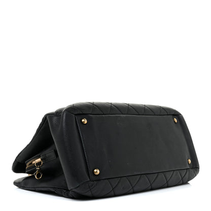 Chanel Calfskin Quilted Small CC Crown Tote Black 3 of 21