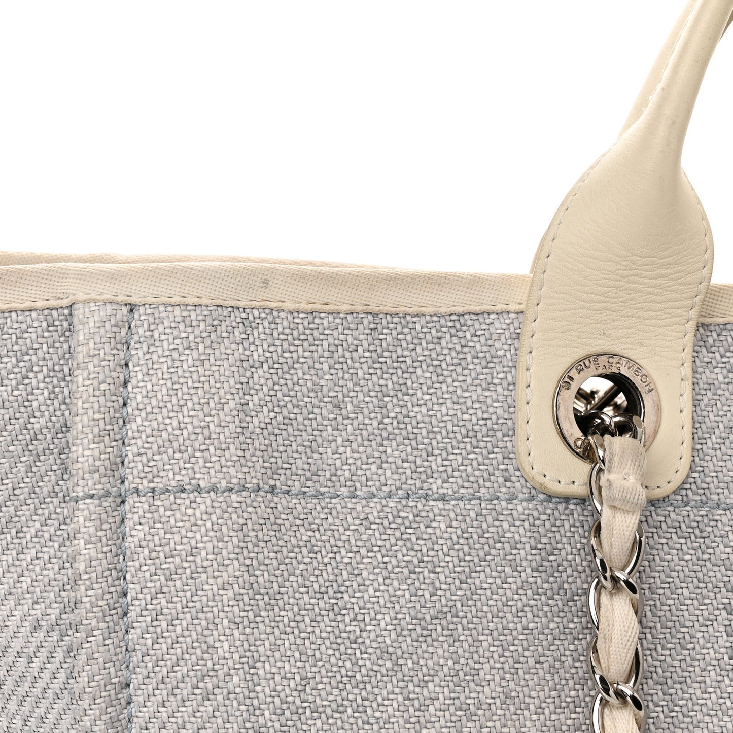 Canvas Medium Deauville Tote Denim Blue