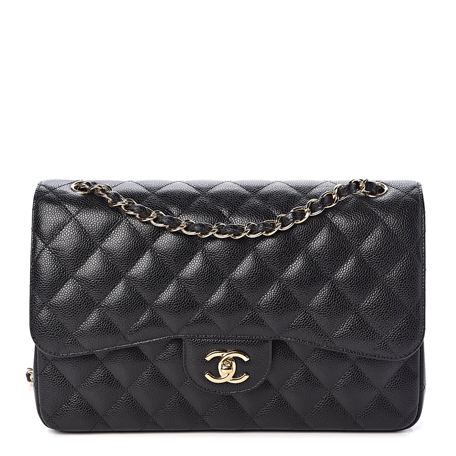 Chanel Caviar Quilted Jumbo Double Flap Black 1 of 11
