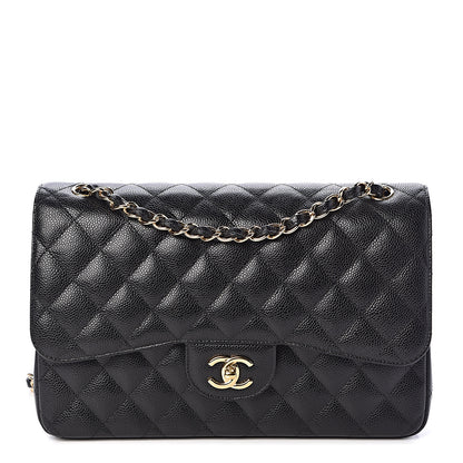 Chanel Caviar Quilted Jumbo Double Flap Black 1 of 11