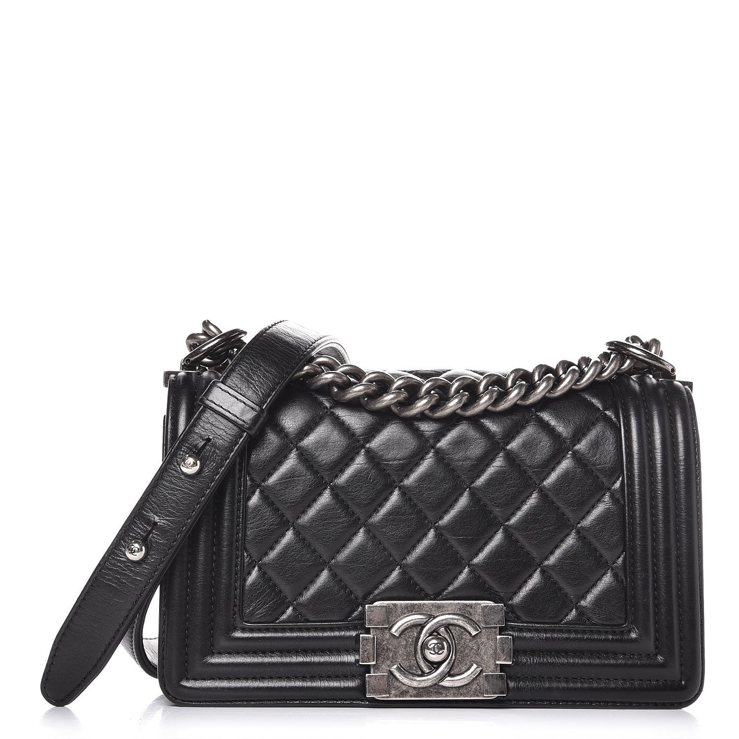 Chanel Lambskin Quilted Small Boy Flap Black 1 of 7