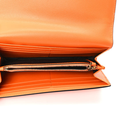 Versace Calfskin Medusa Continental Wallet Orange 5 of 6