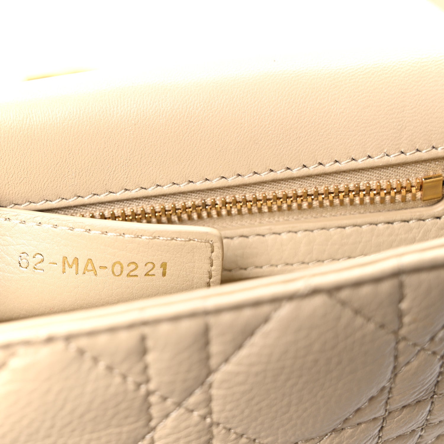 Christian Dior Calfskin Cannage Small Caro Bag Beige 7 of 10