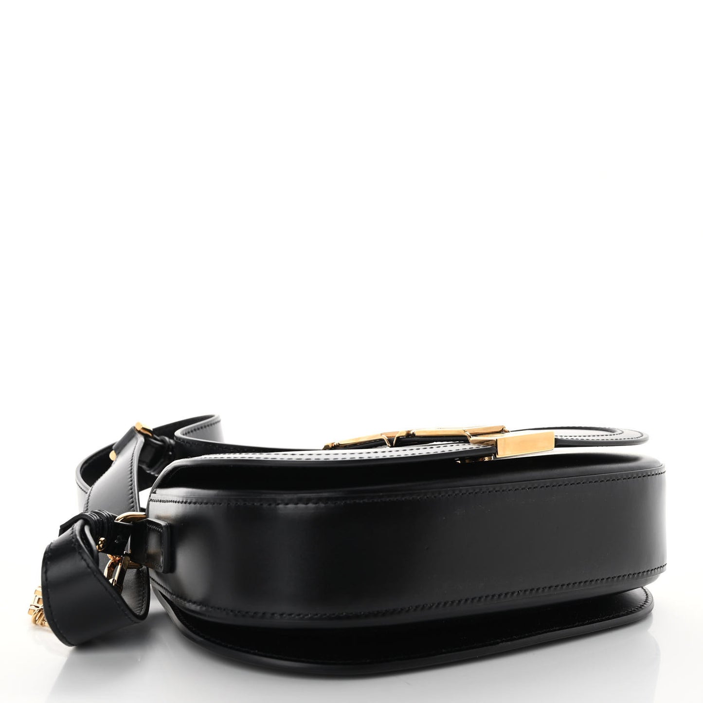 Calfskin Medium Greca Goddess Shoulder Bag Black