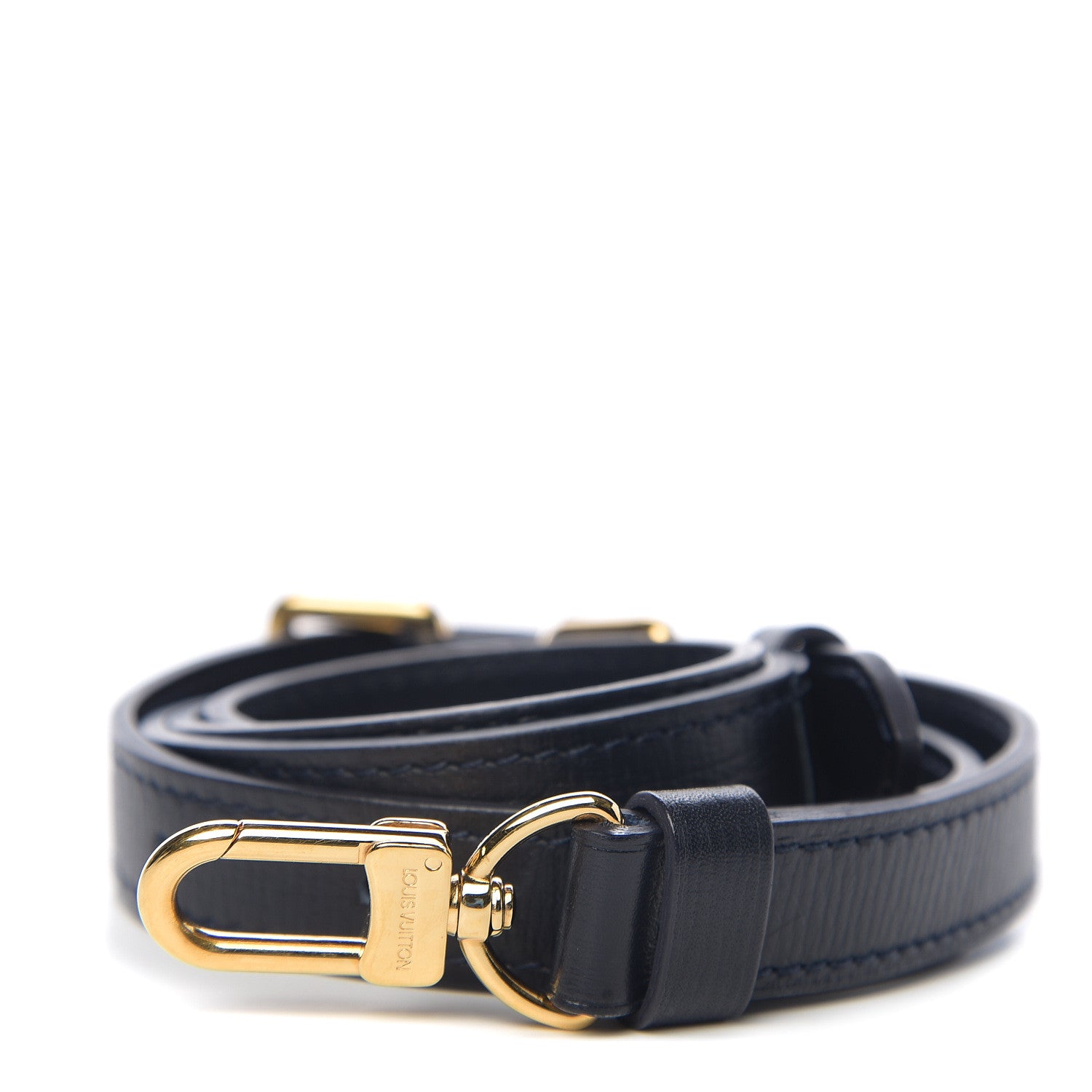 Louis Vuitton Calfskin Adjustable 20mm Shoulder Strap Blue 1 of 2