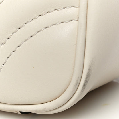 Gucci Calfskin Matelasse Mini GG Marmont Shoulder Bag White 18 of 21