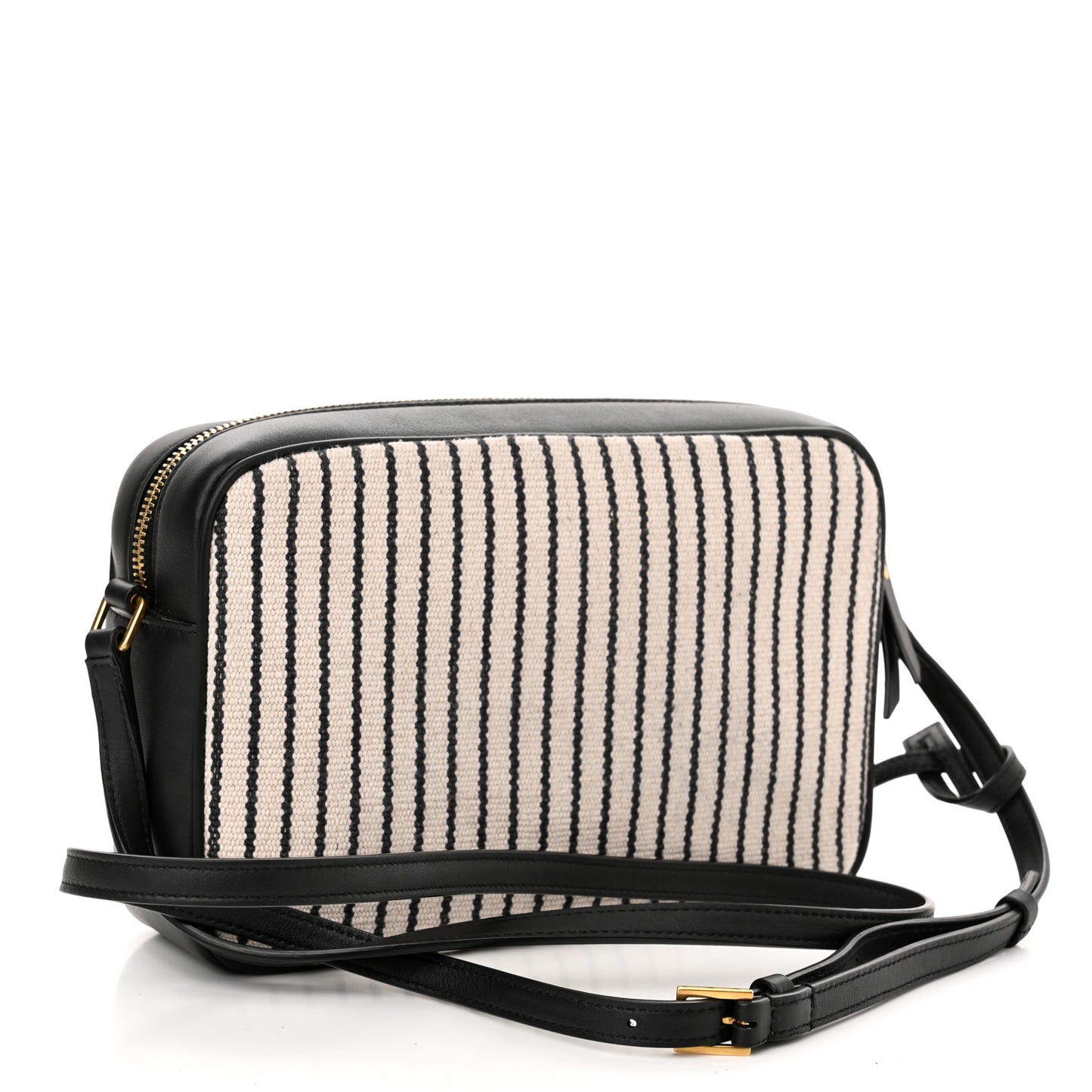 Canvas Calfskin Monogram Lou Camera Bag Black Grey Cream