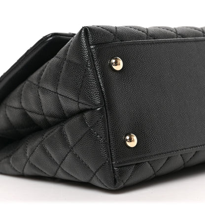 Chanel Caviar Quilted Small Coco Handle Flap Black 7 of 8