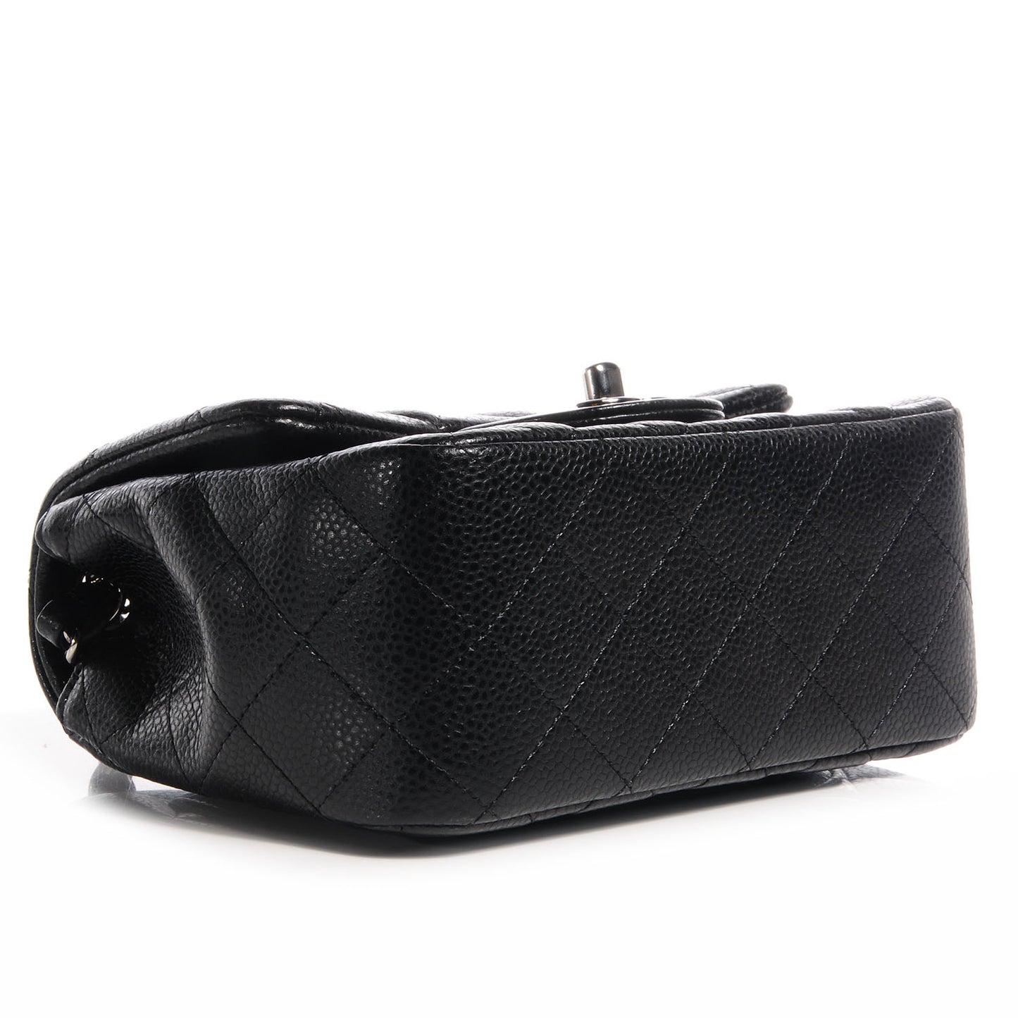 Caviar Quilted Mini Square Flap Bag Black