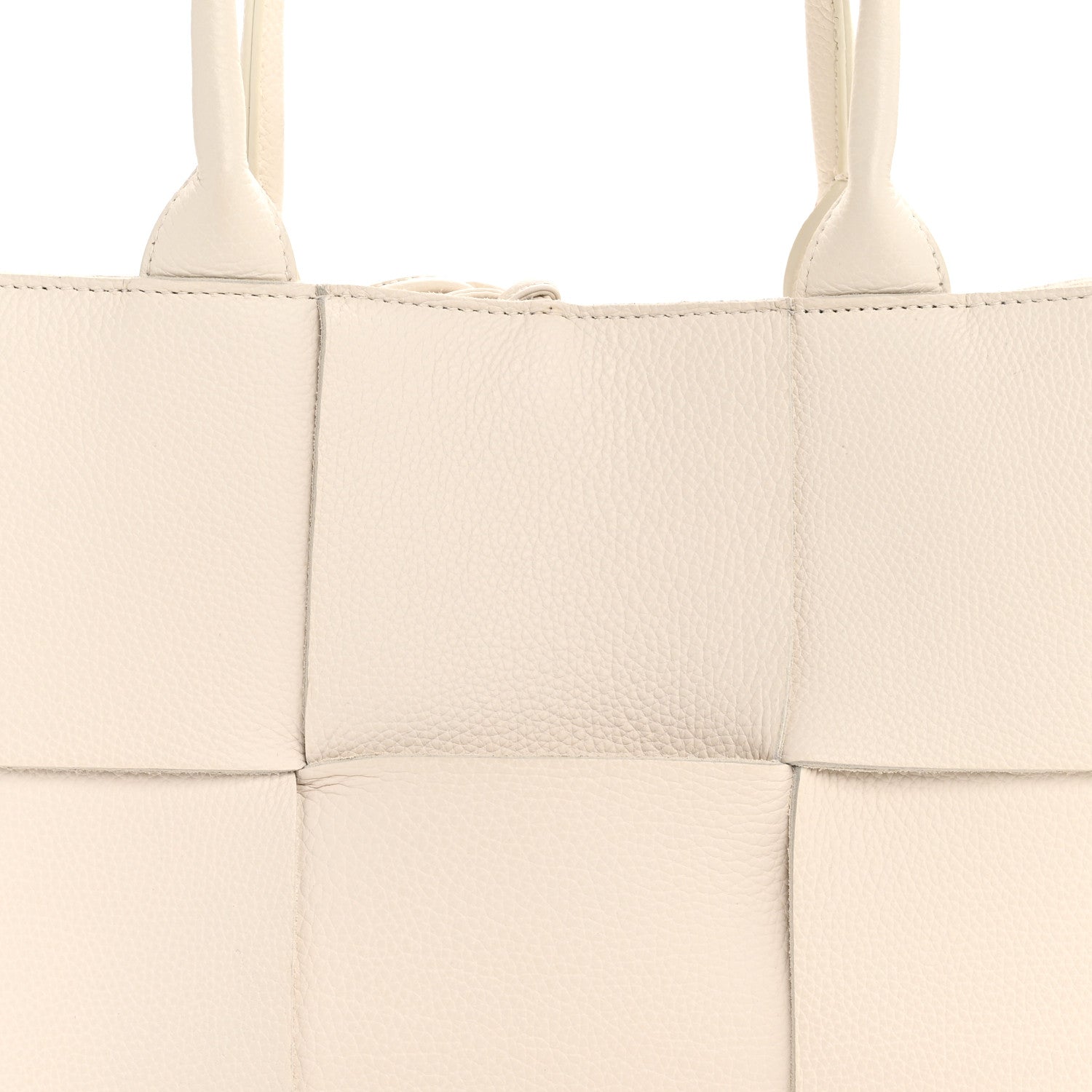Bottega Veneta Grained Calfskin Maxi Intrecciato Small Arco Tote White 8 of 12