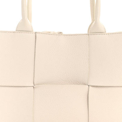 Bottega Veneta Grained Calfskin Maxi Intrecciato Small Arco Tote White 8 of 12