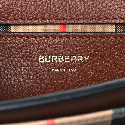 Burberry Grainy Calfskin Vintage Check Note Crossbody Bag Malt Brown 6 of 11