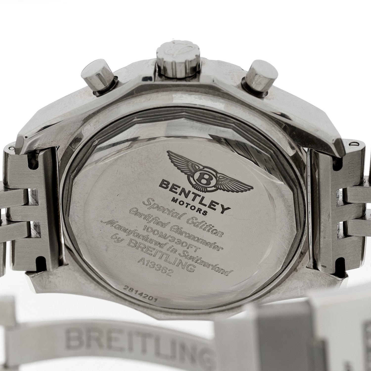 Breitling Stainless Steel Blue Mother of Pearl 45mm Bentley GT Special Automatic Watch A13362 4 of 4