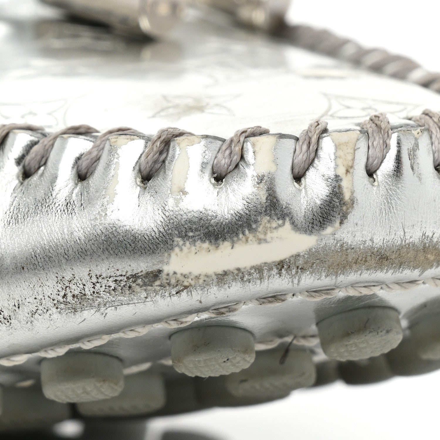 Louis Vuitton Patent Calfskin Monogram Gloria Loafers 38 Silver 12 of 19