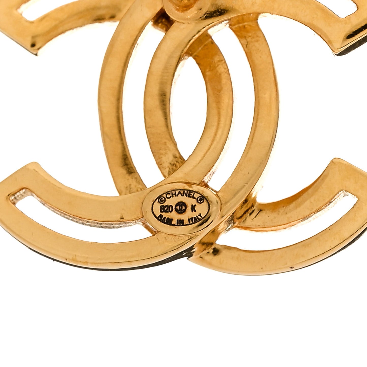 Metal Obazine CC Earrings Gold
