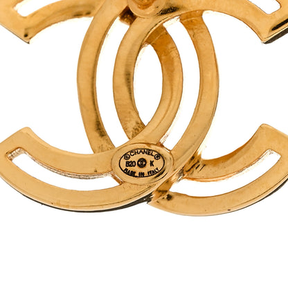 Chanel Metal Obazine CC Earrings Gold 4 of 5