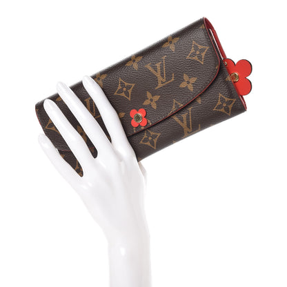 Louis Vuitton Monogram Bloom Flower Emilie Wallet Coquelicot 2 of 12