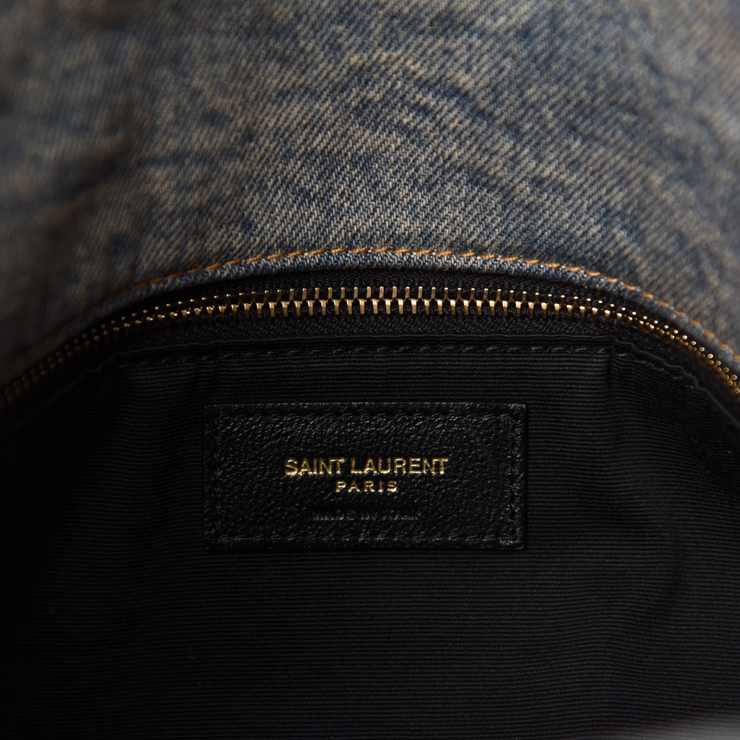 Saint Laurent Denim Quilted Medium Loulou Puffer Monogram Chain Satchel Blue Cinnamon 8 of 10