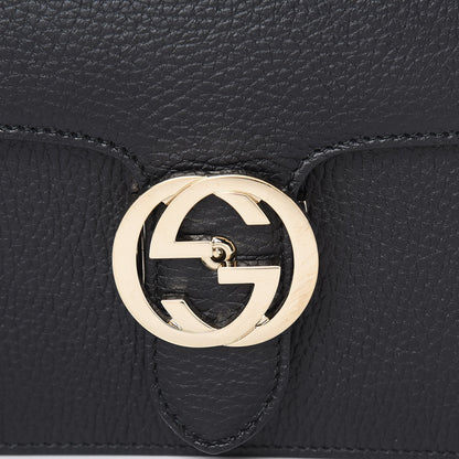 Gucci Dollar Calfskin Small Interlocking G Shoulder Bag Black 10 of 10