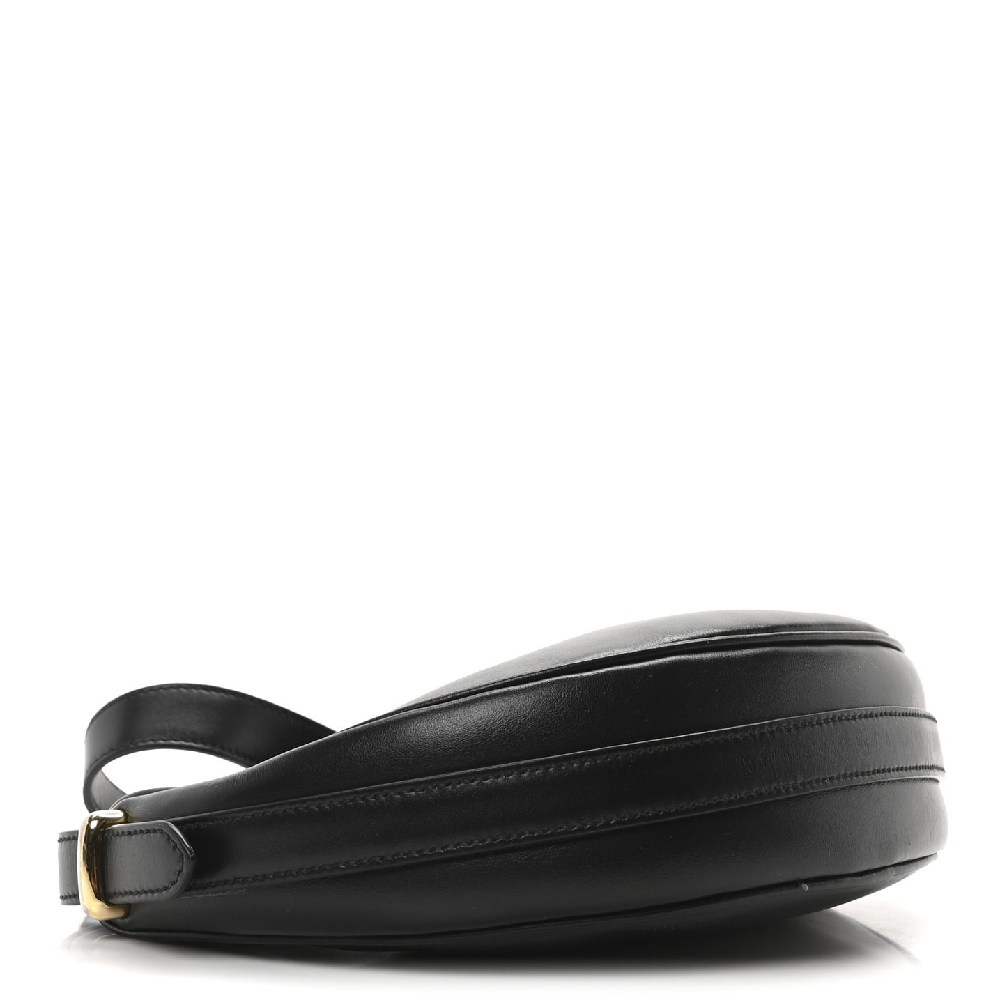 Soft Calfskin Arque Shoulder Bag Black