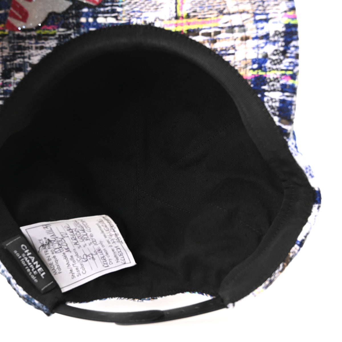 Chanel Cotton CC Cap Hat Blue White Beige 8 of 10