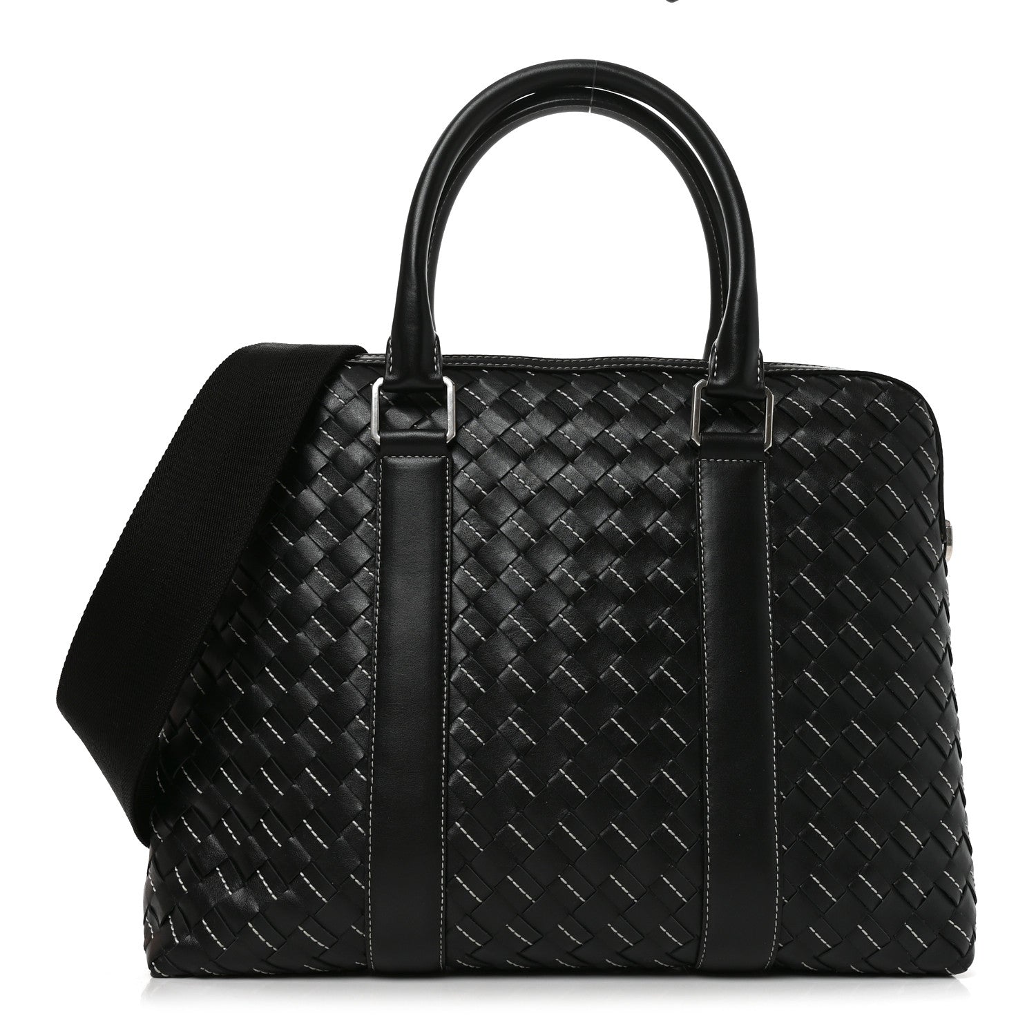 Bottega Veneta Nappa Intrecciato Medium Briefcase Black 1 of 11