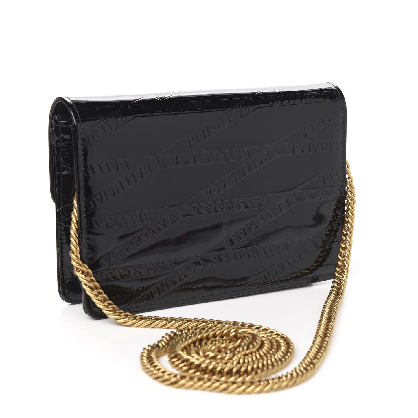 Patent Losange Monogram Embossed BB Wallet On Chain Black