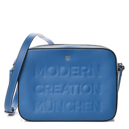 MCM Calfskin Repro Crossbody Bag Blue 1 of 10
