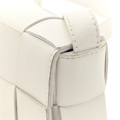Bottega Veneta Lambskin Maxi Intrecciato Extra Mini Cassette Crossbody Bag White 11 of 12