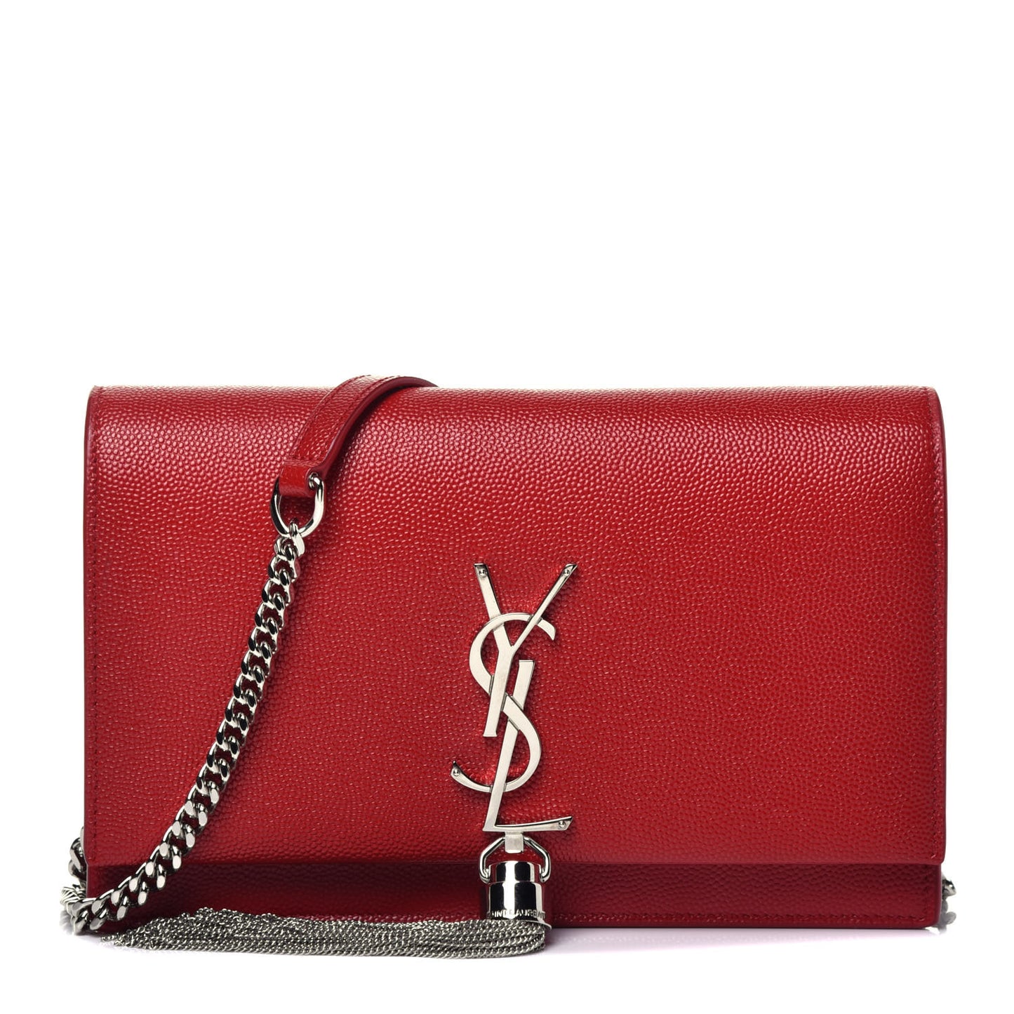 Grain De Poudre Classic Monogram Kate Tassel Satchel Red
