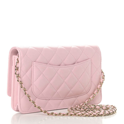 Chanel Caviar Quilted Coco Candy Wallet On Chain WOC Light Pink 3 of 12