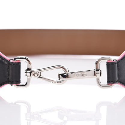 Fendi Vitello Dolce Plexiglass Bi-Color Studded Strap You Black Brownie Multicolor 5 of 5
