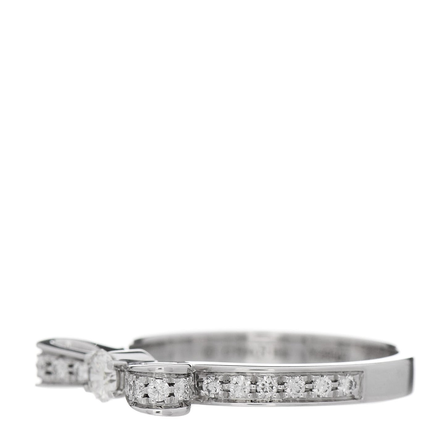 18K White Gold Diamond Ruban Ring 48 4.5