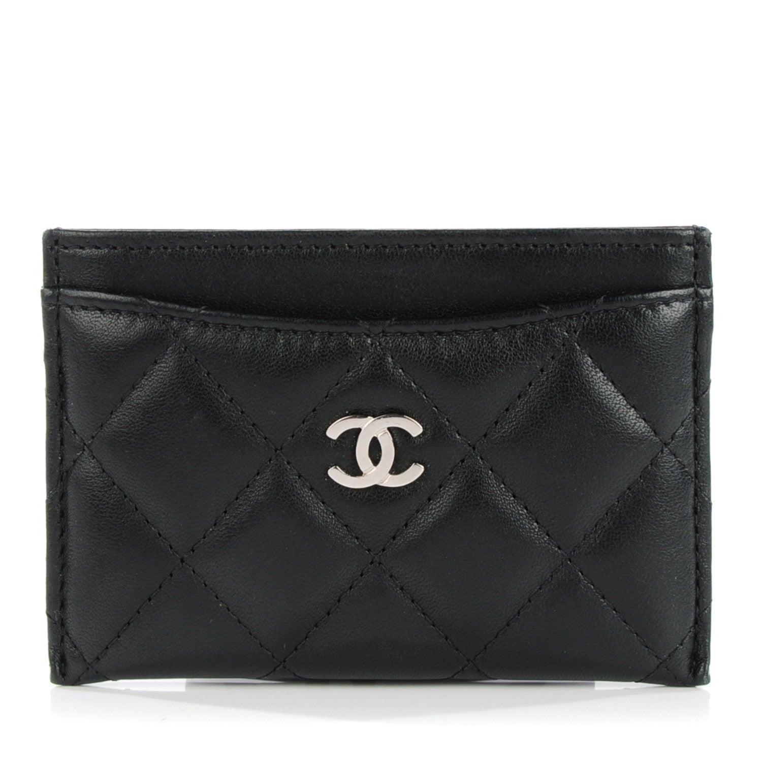 Chanel Lambskin Quilted Card Holder Black 1 of 8