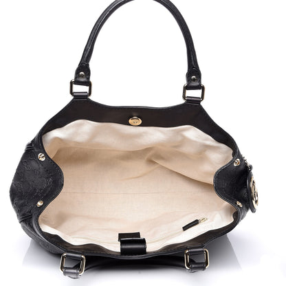 Gucci Guccissima Medium Sukey Tote Black 5 of 7